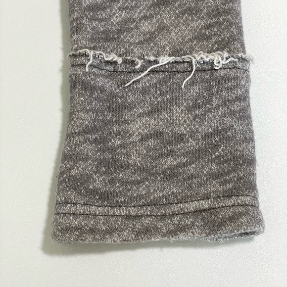Free People Throwback Distressed Denim Knit Hooded Jacket Medium - Picture 12 of 16